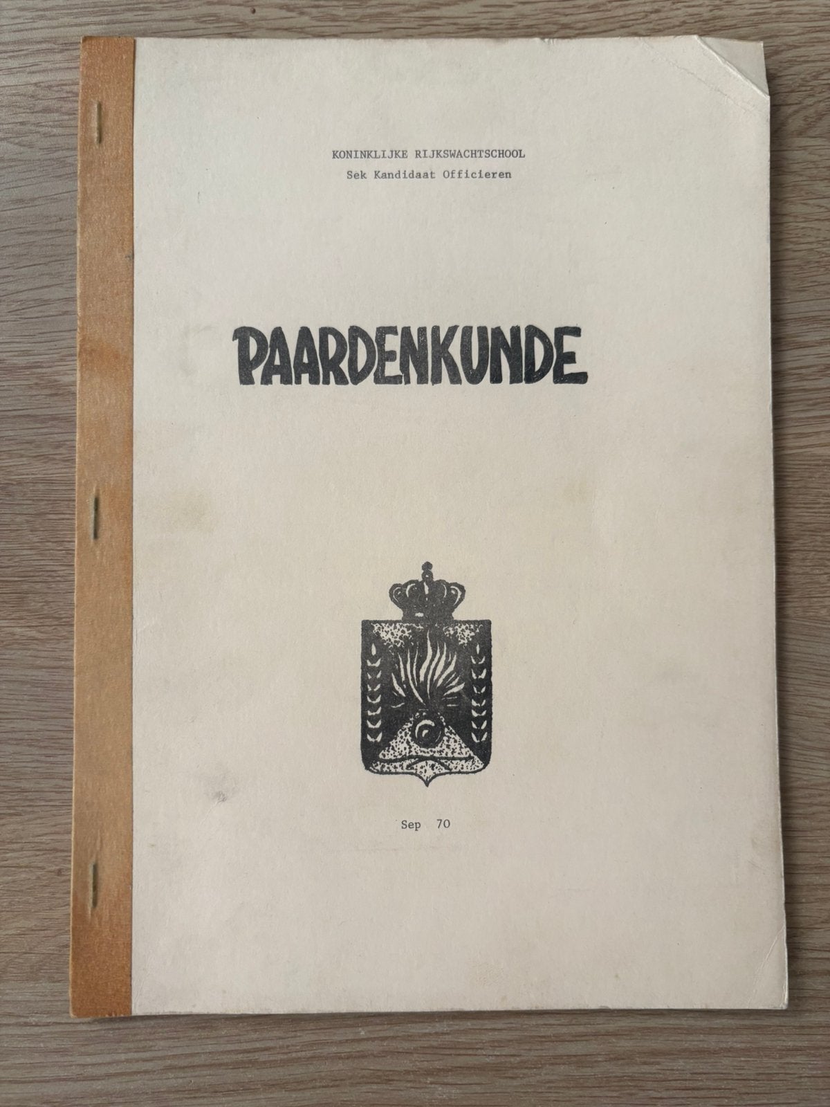 Rijkswacht - Cursus paardenkunde 1970, Ophalen, Rijkswacht
