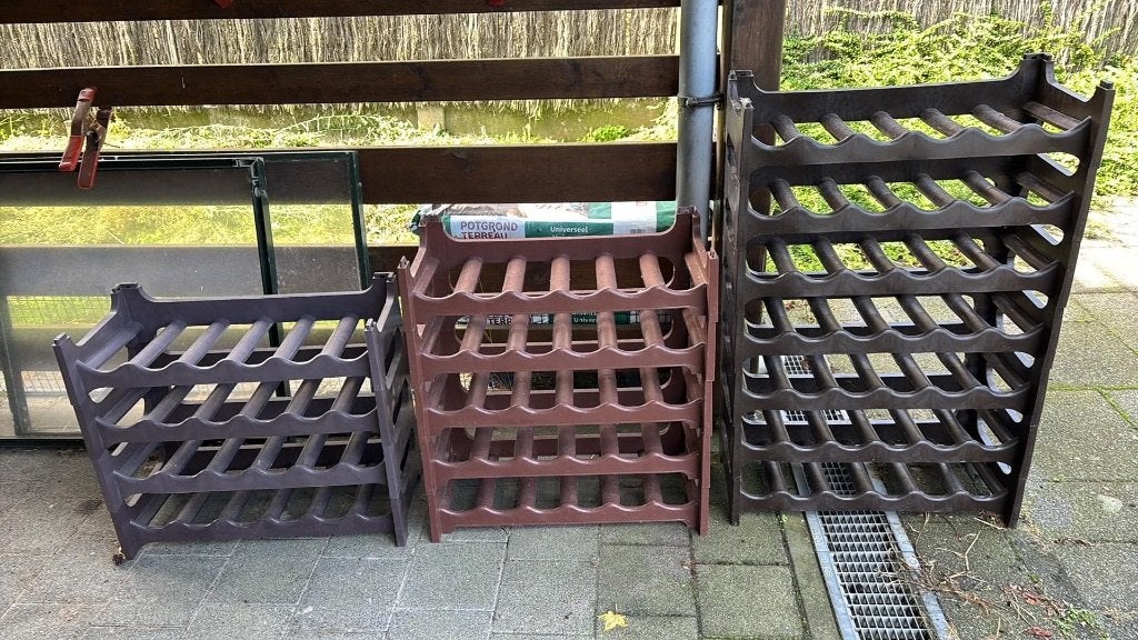 Wijnrek, Ophalen, Kunststof, Gebruikt, 5 tot 15 flessen