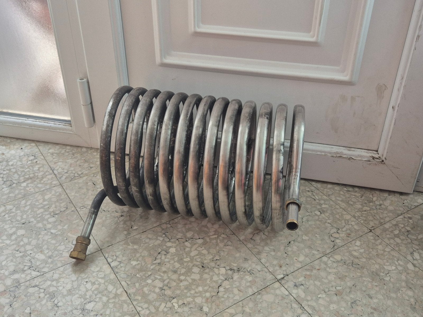 Voor warm water aan zwembad, Ophalen