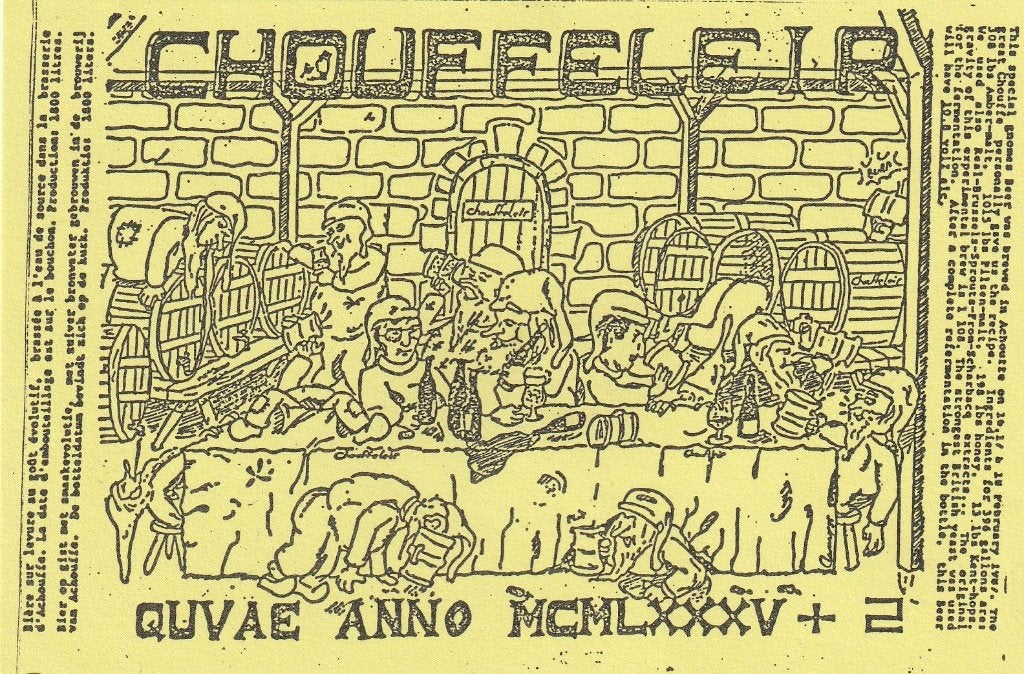 bieretiket België Achouffe : Chouffeleir, Collections, Envoi, Comme neuf, Autres types, Autres marques