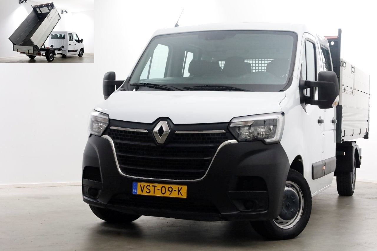 Renault Master T35 2.3 dCi 145pk L3 D.C. Kipper met hoge boo, Auto's, Bestelwagens en Lichte vracht, Renault, Wit, Bedrijf, Onderhoudsboekje