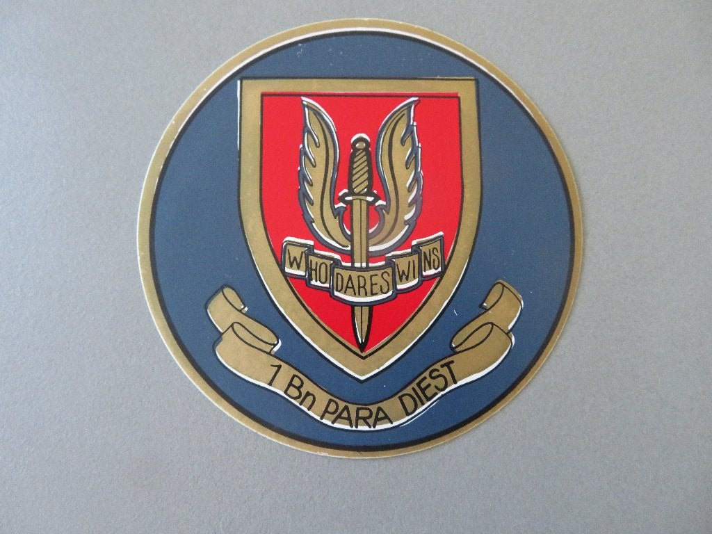 sticker militair 1 Bn Para Commando,s Diest, Verzenden, Luchtmacht, Overige typen