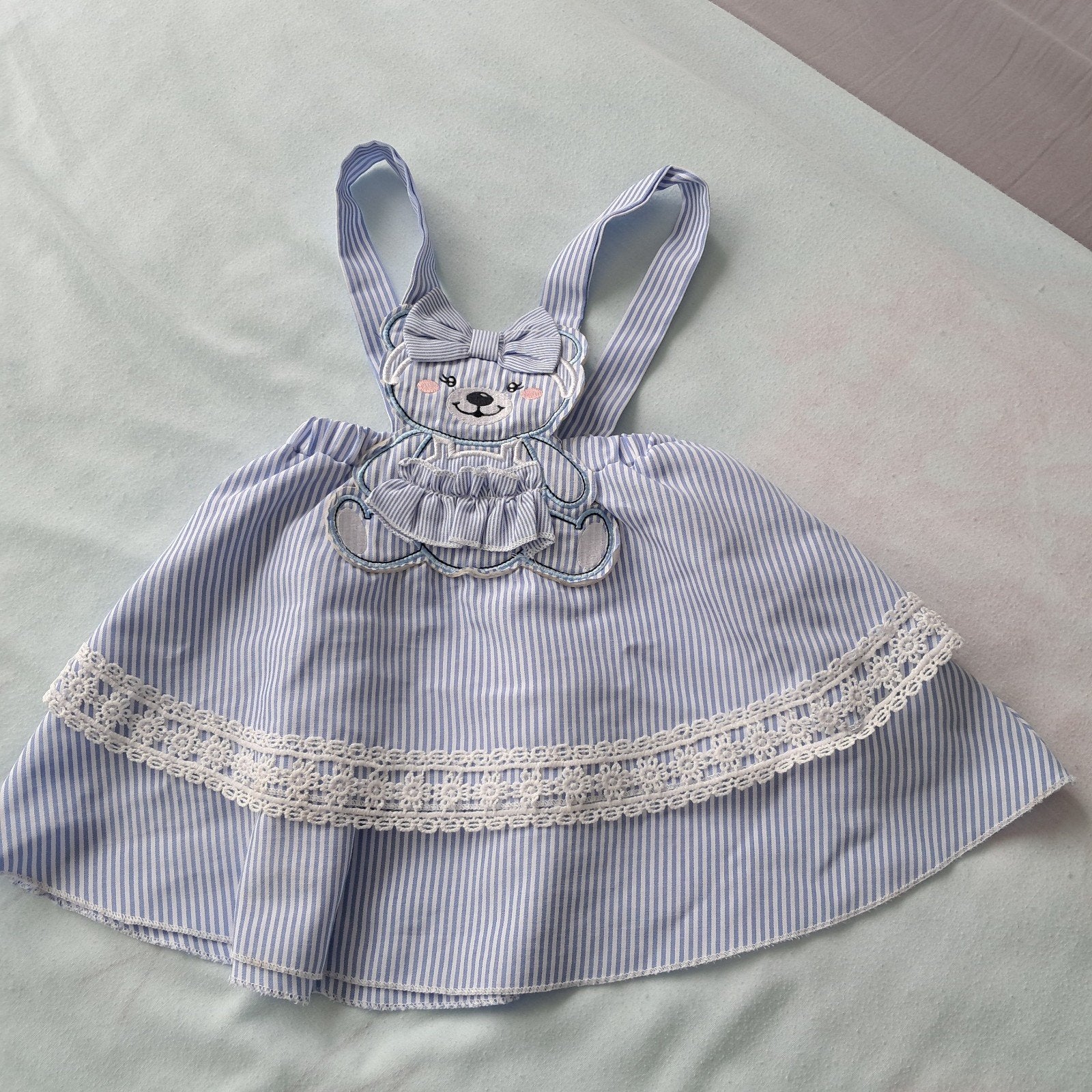 Gestreept zomerkleedje, Kinderen en Baby's, Babykleding | Maat 68, Ophalen of Verzenden, Zo goed als nieuw, Meisje, Jurkje of Rokje