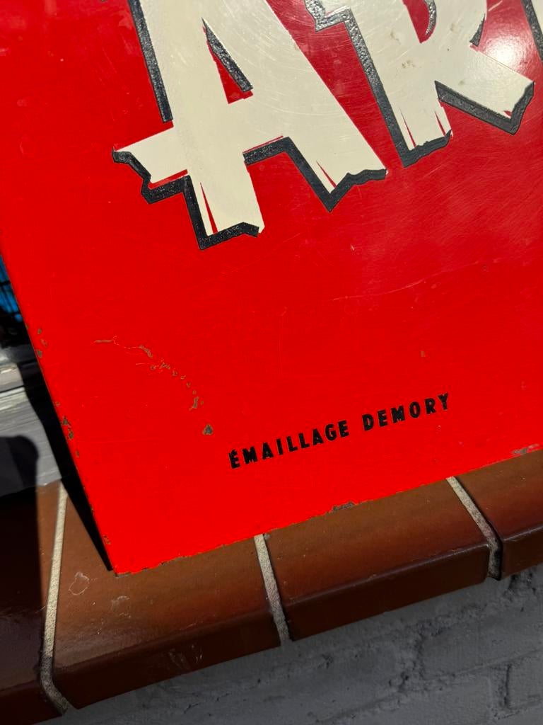 Ancien panneau d'affichage double face Motul, Enlèvement, Utilisé, Panneau publicitaire