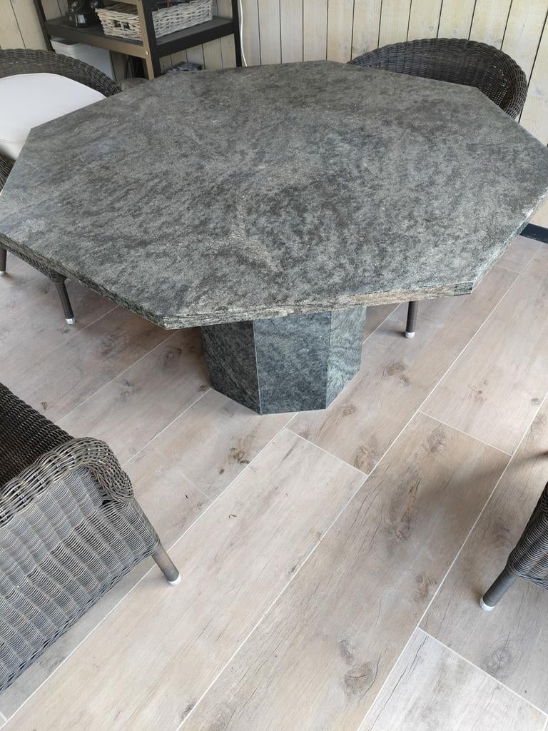 Tafel graniet 8 hoek, Tuin en Terras, Ophalen
