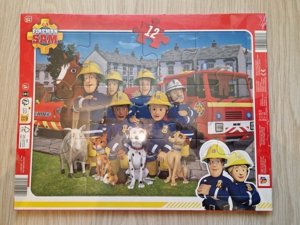 Brandweerman Sam 2 puzzels van 12 stuks, Ophalen of Verzenden, 10 tot 50 stukjes, Nieuw, 2 tot 4 jaar
