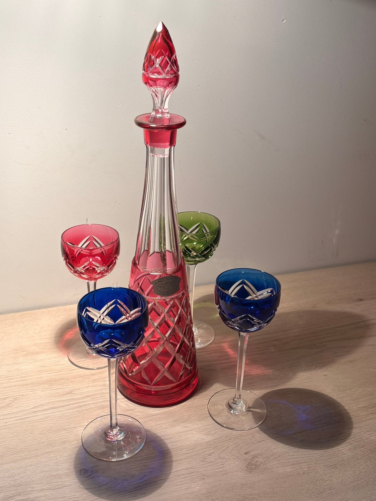 Carafe+verres Val Saint Lambert, Antiquités & Art, Enlèvement ou Envoi