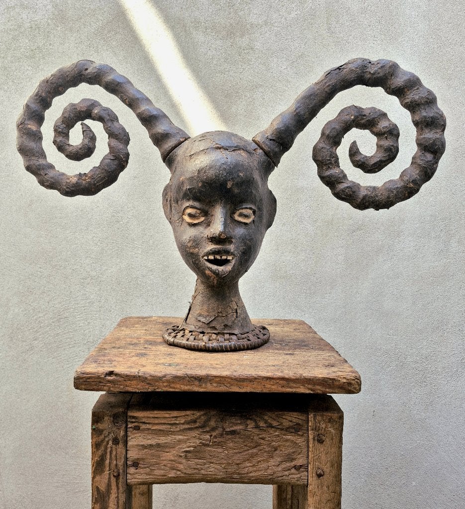 Nigeriaans Ekoi-masker, Antiek en Kunst, Ophalen of Verzenden