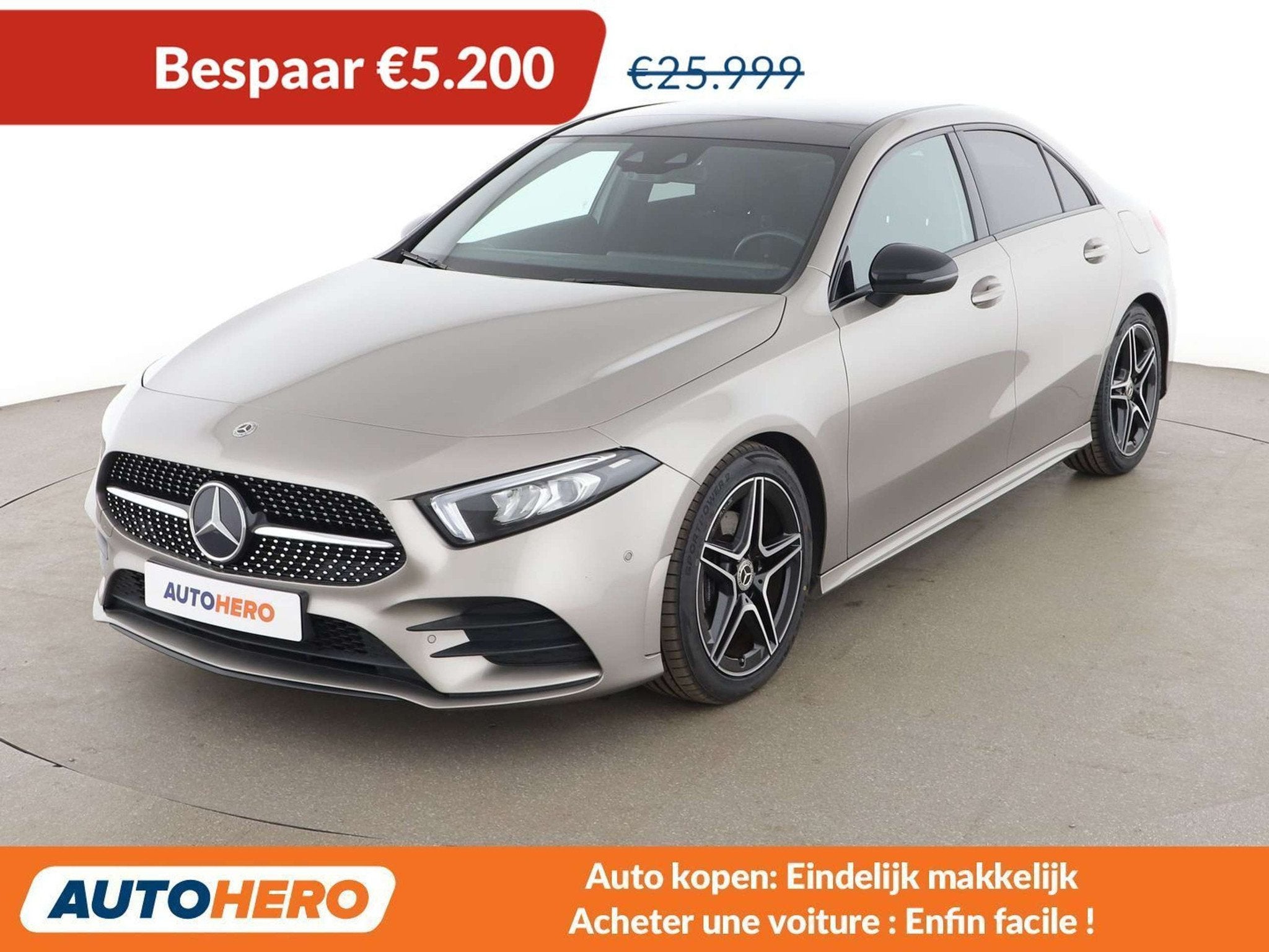 Mercedes-Benz A-Klasse 180 A 180 d AMG Line (bj 2020), Auto's, 4 deurs, Gebruikt, 116 pk, Alcantara