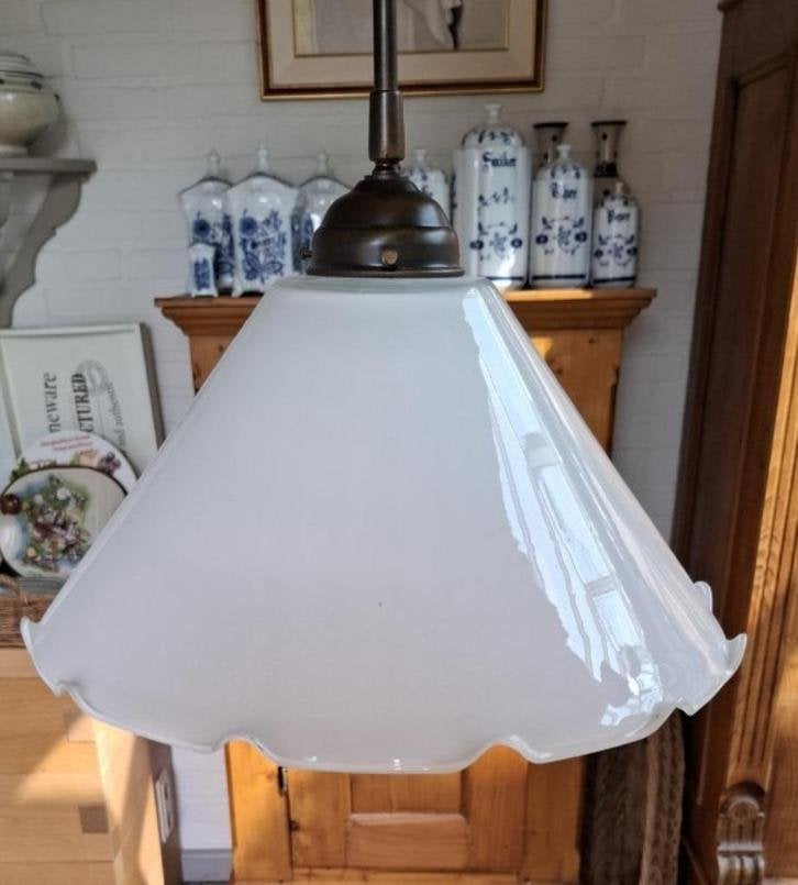 Vintage verstelbare pendel hanglamp, katrol, contragewicht, Gebruikt, -, -, Ophalen of Verzenden