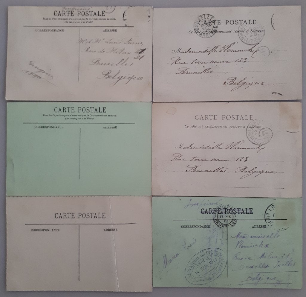 6 PCS LOURDES1904/10/11e.a ; Meer/ Bogen etc. Ref.R11, Verzamelen, Postkaarten | Buitenland, Ophalen of Verzenden, Voor 1920, Gelopen