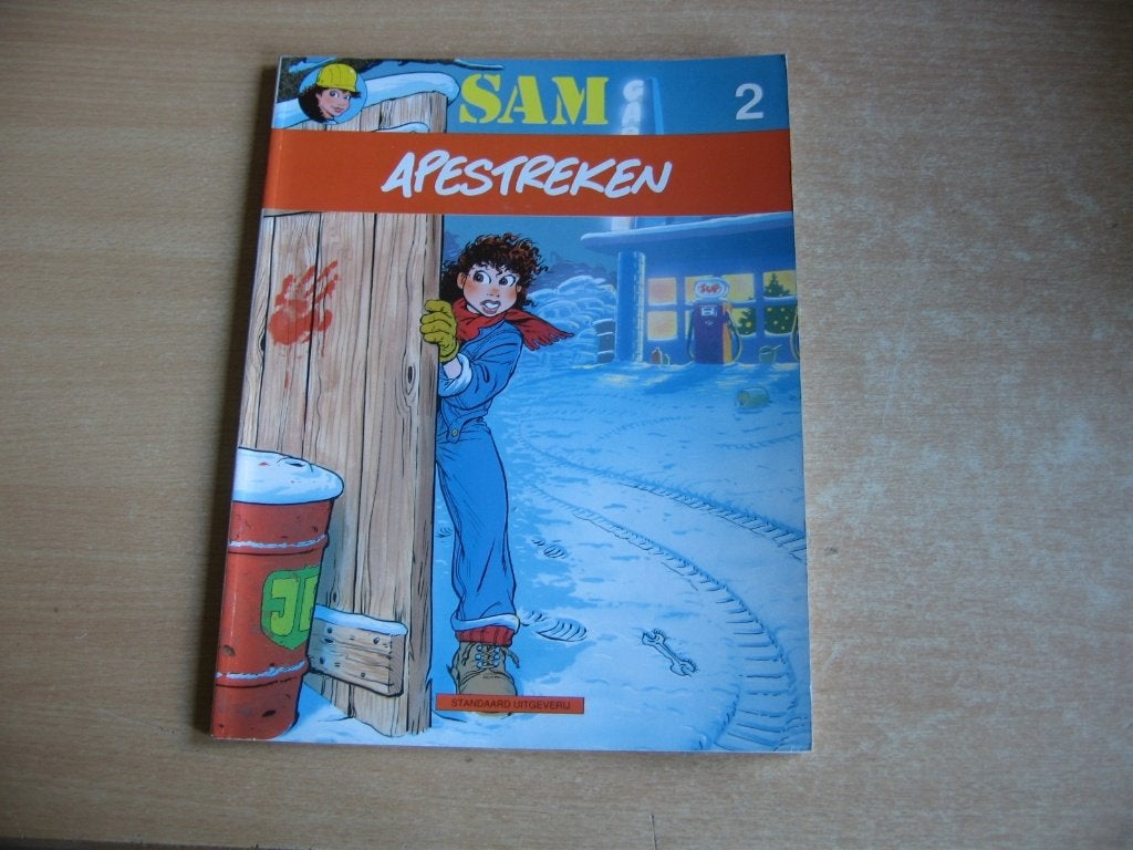 Sam 2 : Apestreken - 1e druk 1990., Bosschaert Jan, Enlèvement ou Envoi, Une BD, Comme neuf