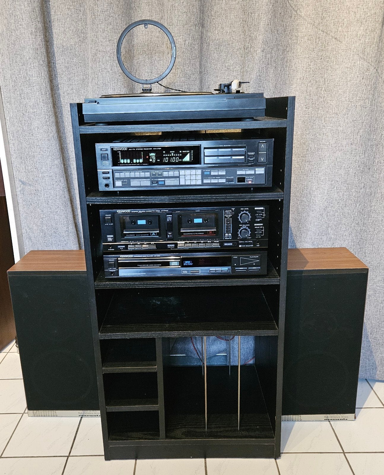 Chaine hifi vintage kenwood + meuble, TV, Hi-fi & Vidéo, Enlèvement, Reconditionné, Lecteur CD, Composants en vrac
