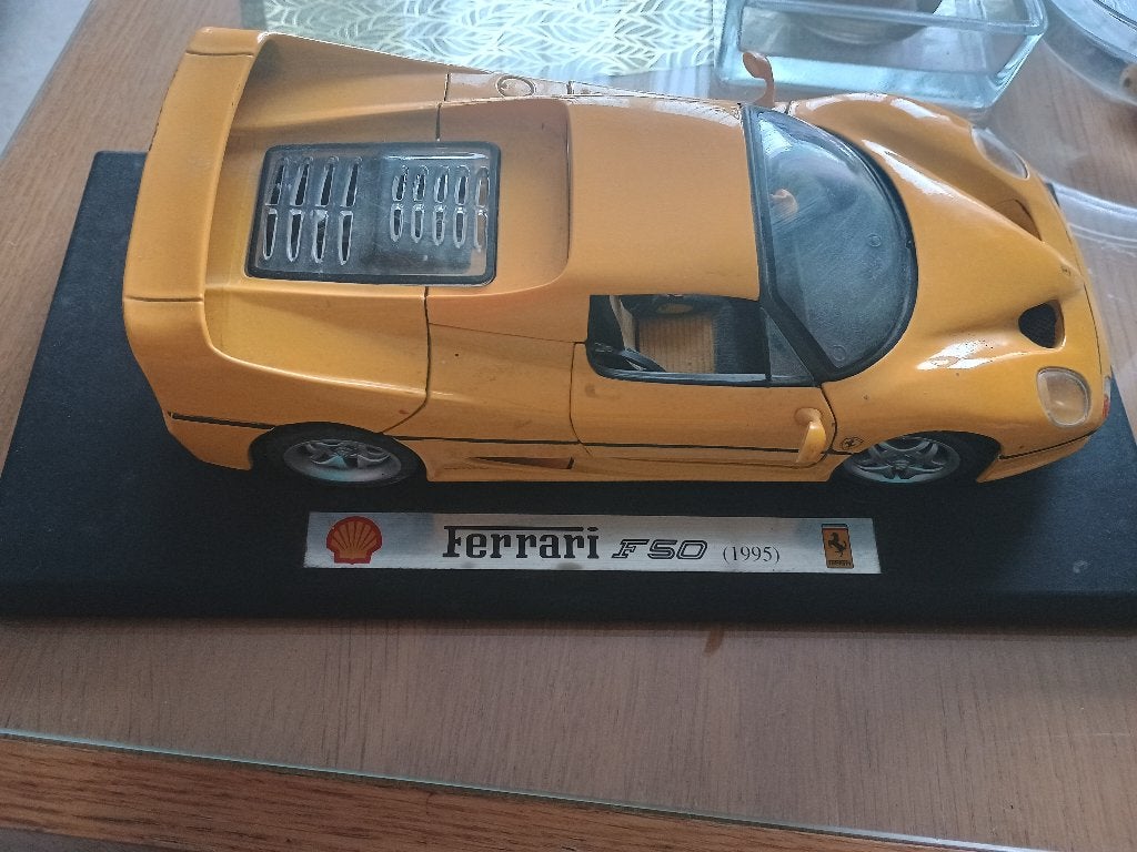 Ferrari F50 jaune- miniature automobile- modèle réduit 1/43, Enlèvement, Utilisé, Voiture, Autres marques