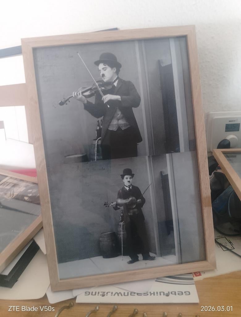 Charly Chaplin.   Inglijst, Ophalen of Verzenden