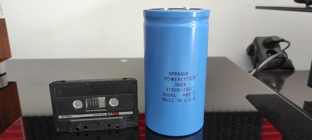 Sprague Powerlytic 37000 µf 75v NOS, Audio, Tv en Foto, Versterkers en Ontvangers, Ophalen of Verzenden, Nieuw