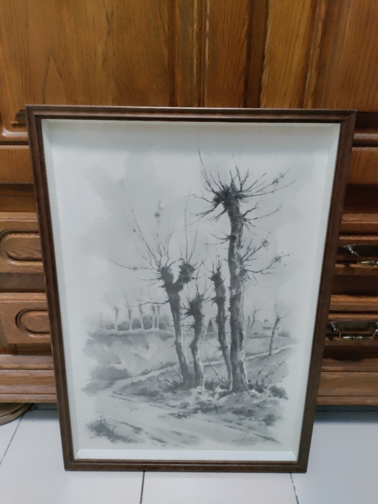 Tableau au fusain sous verre au choix 15€/P, Antiquités & Art, Art | Dessins & Photographie, Enlèvement, Tableau, Sous verre