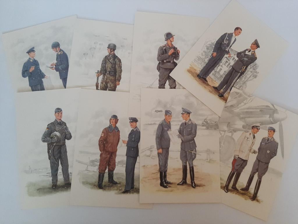 Postkaarten duitse uniformen, Verzamelen, Ophalen of Verzenden