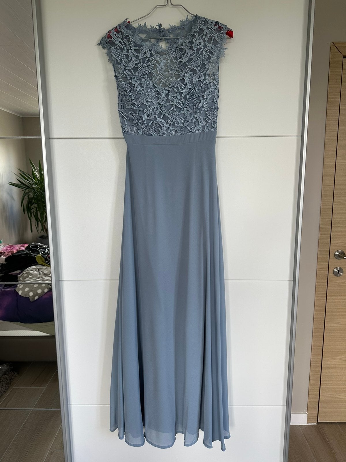 Lange feestjurk Eva & Lola maat L blauw kant, Vêtements | Femmes, Habits de circonstance, Comme neuf, Robe de gala, Taille 42/44 (L)