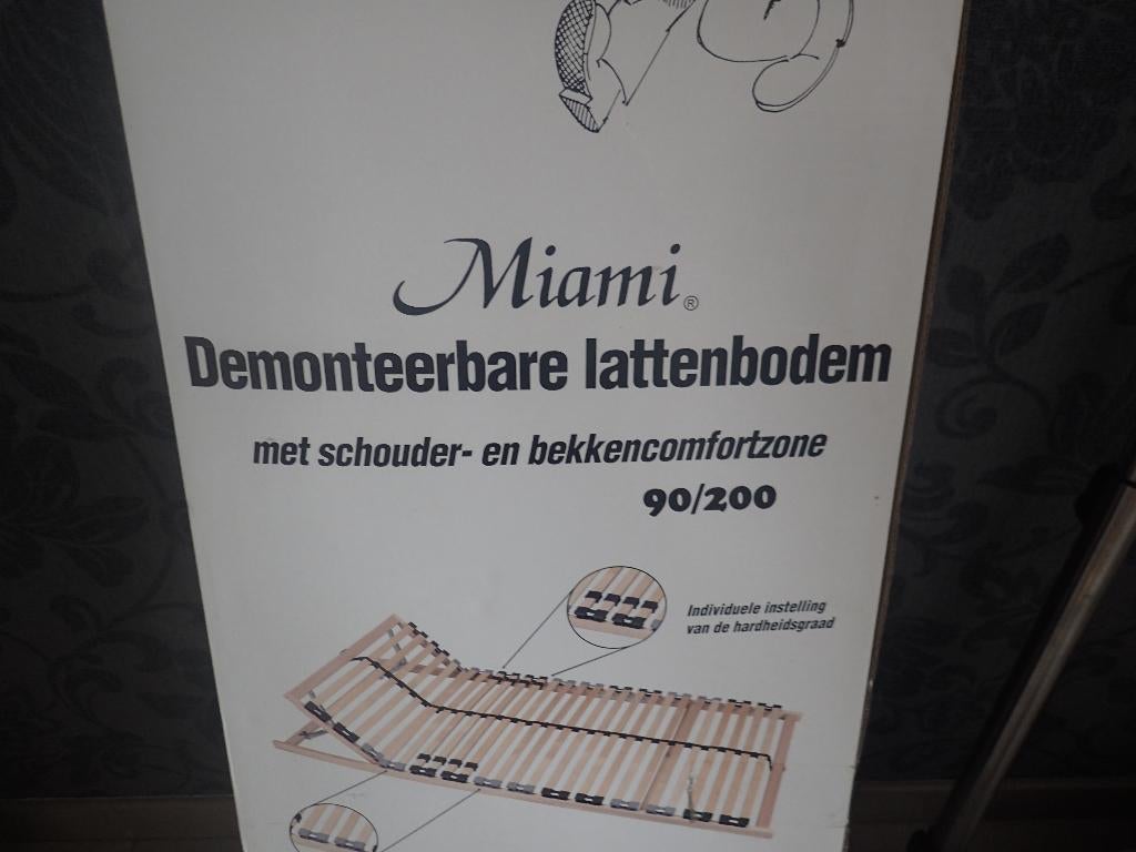 demonteerbare lattenbodem nieuw, Ophalen, 90 cm, Eenpersoons, Nieuw