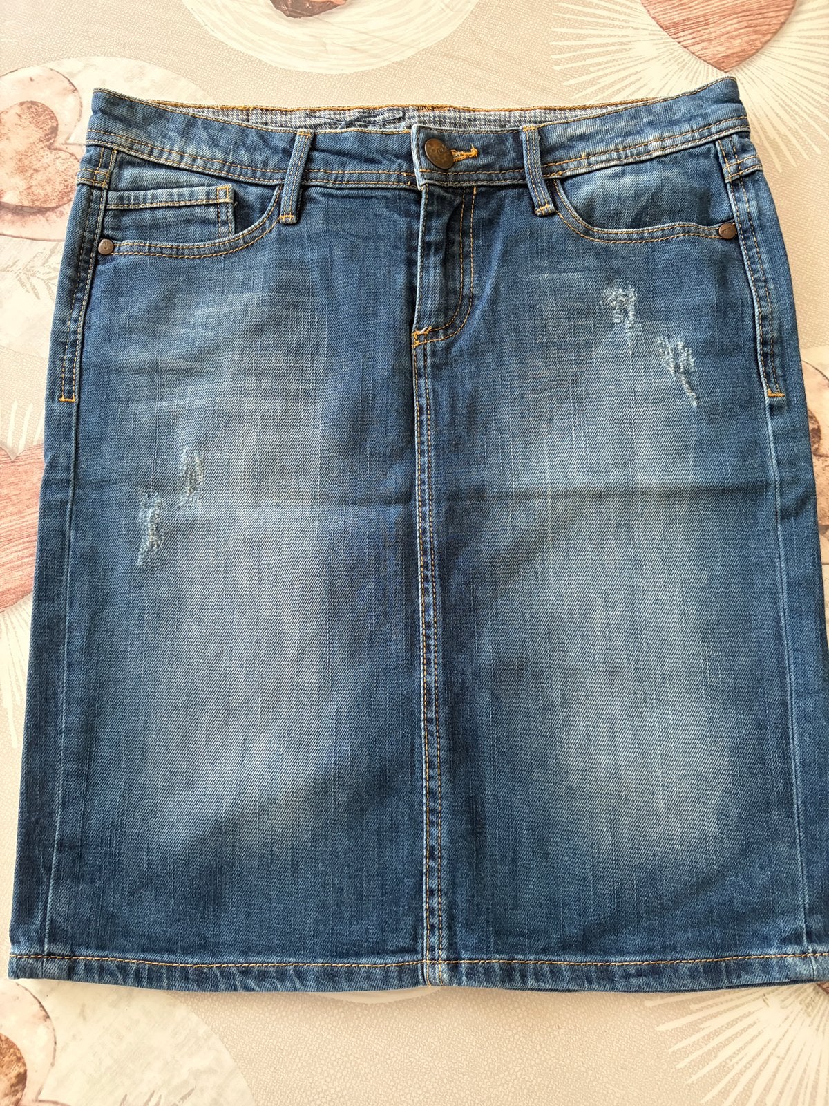 Blauwe spijkerrok van EDC by Esprit — S - M read, Kleding | Dames, Ophalen of Verzenden, Zo goed als nieuw, Blauw
