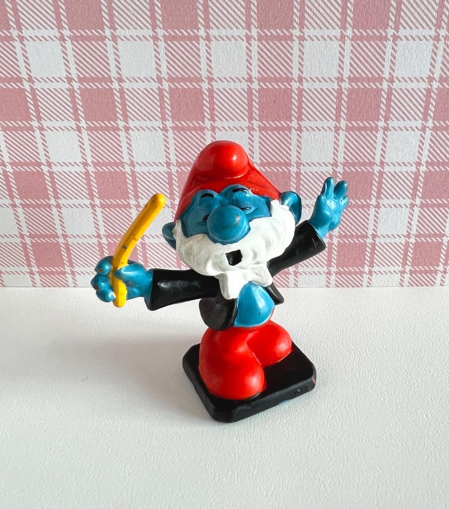 Figurine Grand Schtroumpf chef d'orchestre - Bully, Collections, Schtroumpfs, Enlèvement ou Envoi, Aucun, Bande dessinée, Utilisé