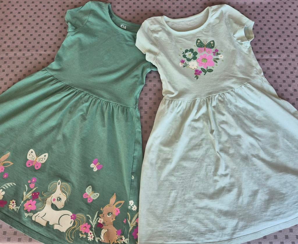 Fleurige jurkjes lente/zomer maat 128, Kinderen en Baby's, Kinderkleding | Maat 128, C&A, Meisje, Ophalen of Verzenden, Zo goed als nieuw