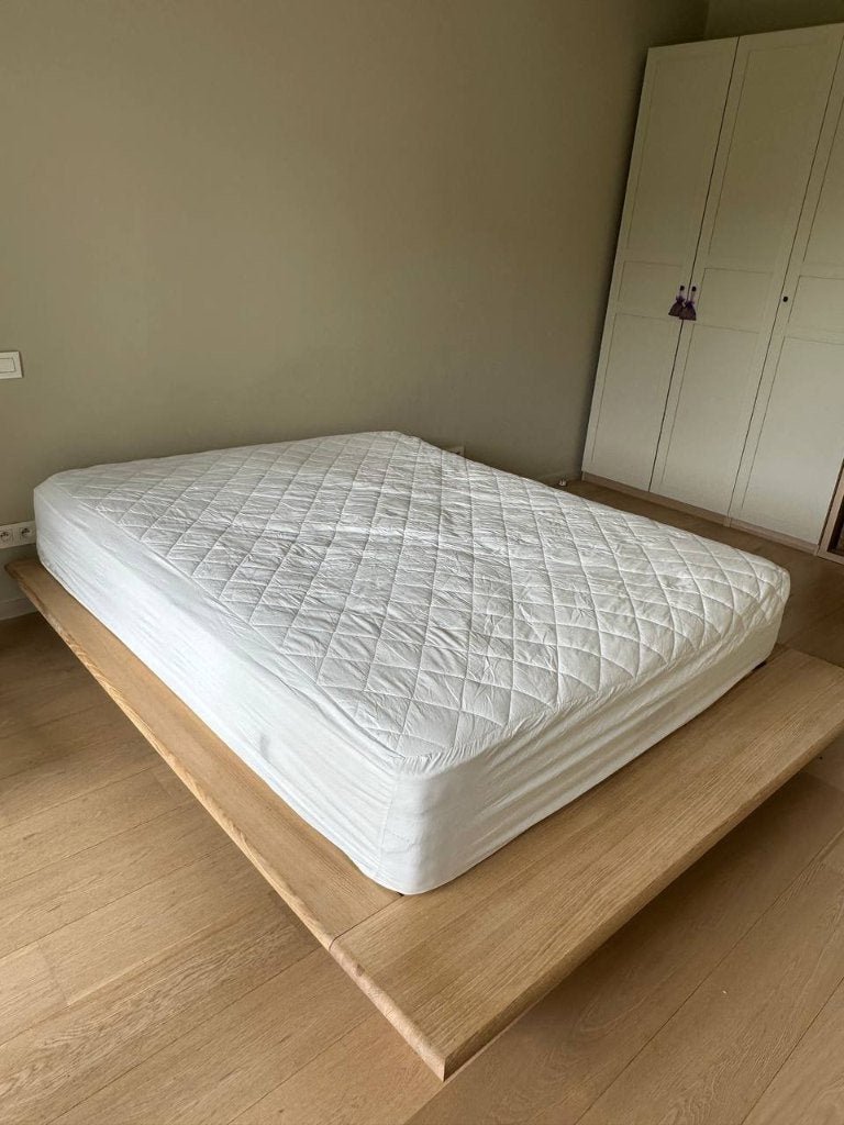 Bolia Haven bedframe, Huis en Inrichting, Slaapkamer | Bedden, Zo goed als nieuw, Tweepersoons, 160 cm, 200 cm, Hout, Beige, Ophalen of Verzenden