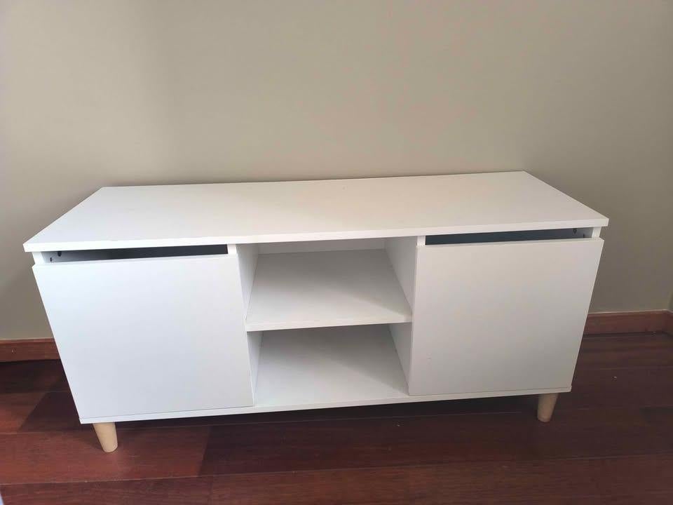 Meuble TV blanc style scandinave, Neuf, 25 à 50 cm, Moins de 100 cm, 100 à 150 cm