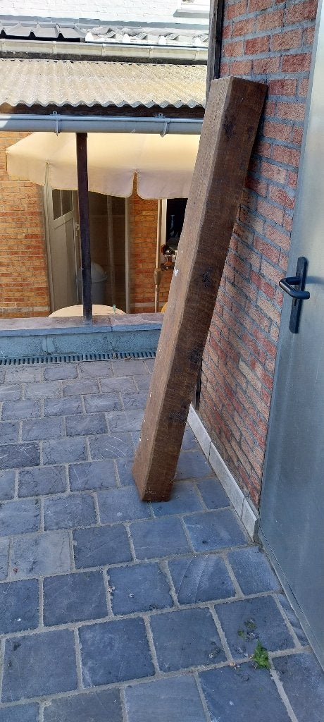 MASSIEVE EIKENHOUTEN BALK, Huis en Inrichting, Ophalen, Gebruikt, Inbouwhaard, Overige soorten