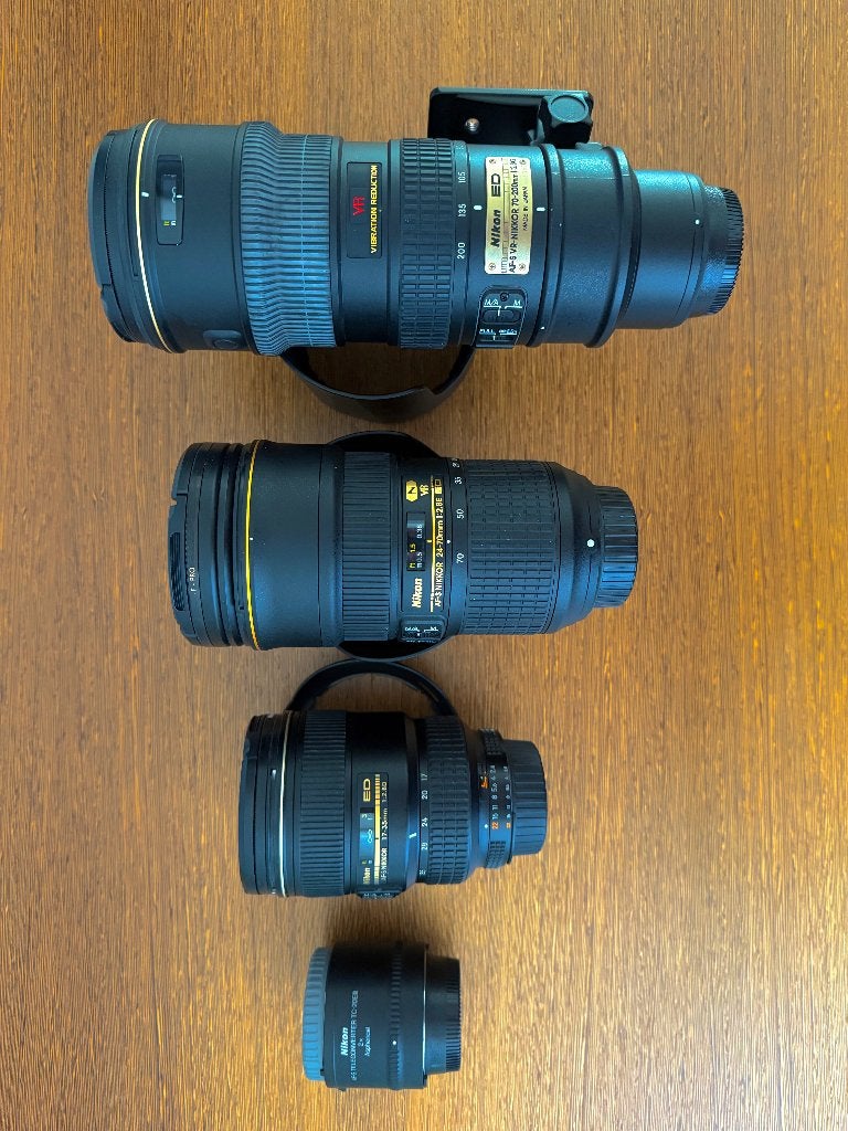 Nikkor AF-S 17-35, 24-70, 70-200, TC-20EIII, Enlèvement, Comme neuf, Autres types, Zoom