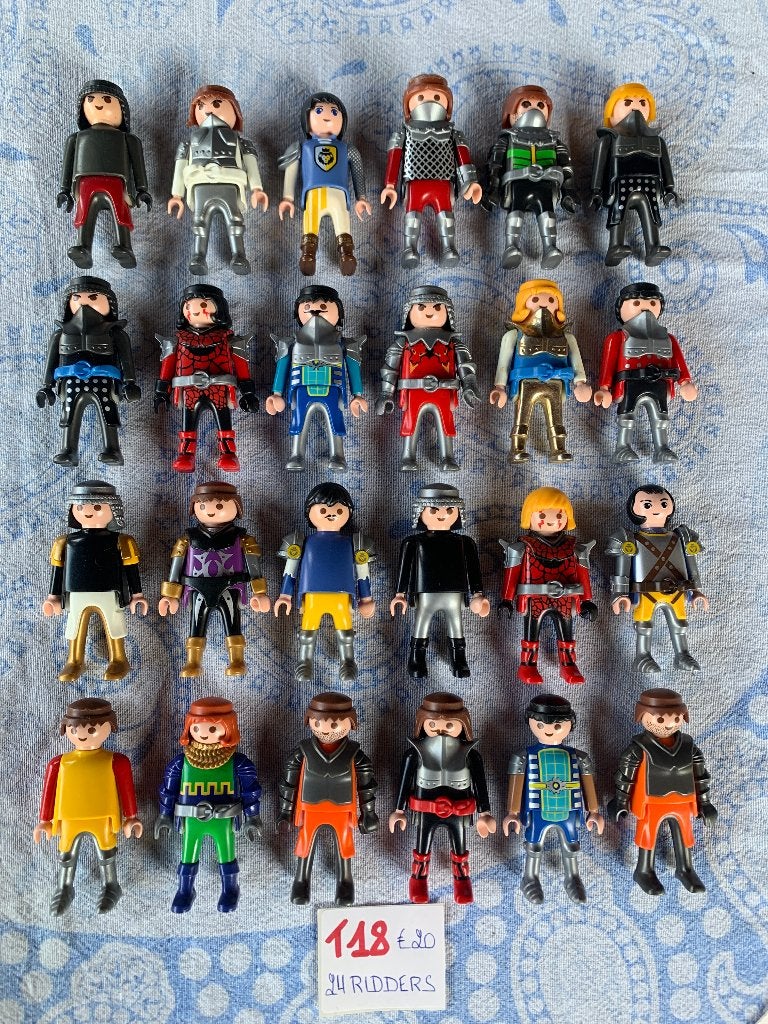 PLAYMOBIL: T18: LOT 24 RIDDERS, Kinderen en Baby's, Speelgoed | Playmobil, Losse onderdelen, Ophalen of Verzenden, Zo goed als nieuw