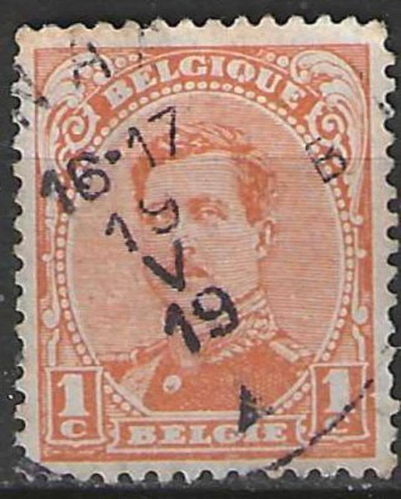 Belgie 1915 - Yvert/OBP 135 - Koning Albert I (ST), Verzenden, Gestempeld, Gestempeld, Koninklijk huis