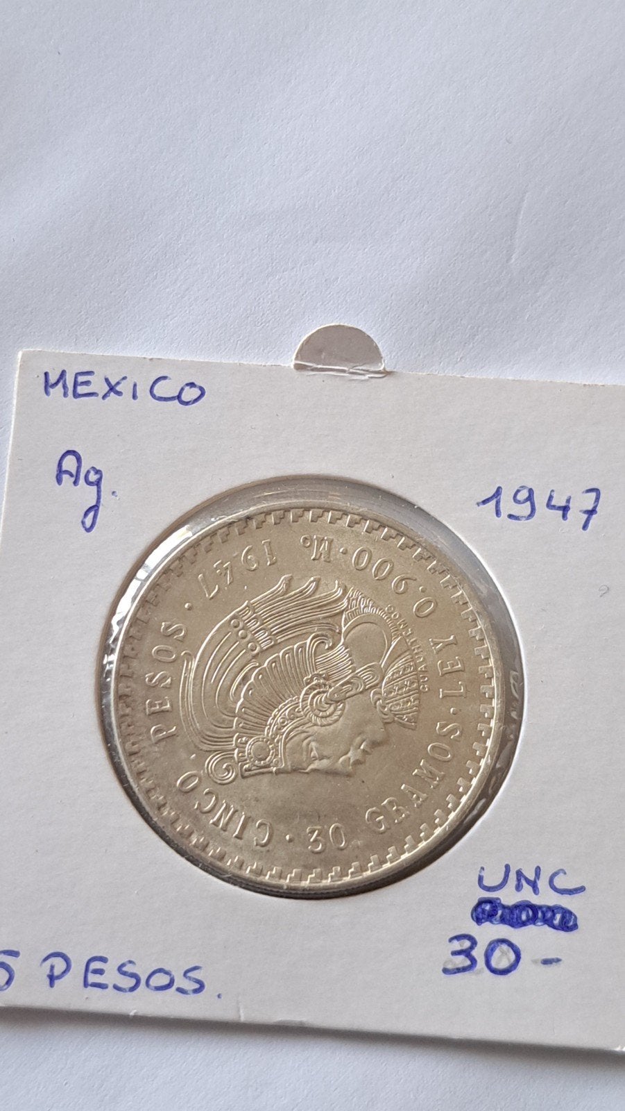 Mexique 5 pesos 1947 ANG, Enlèvement ou Envoi