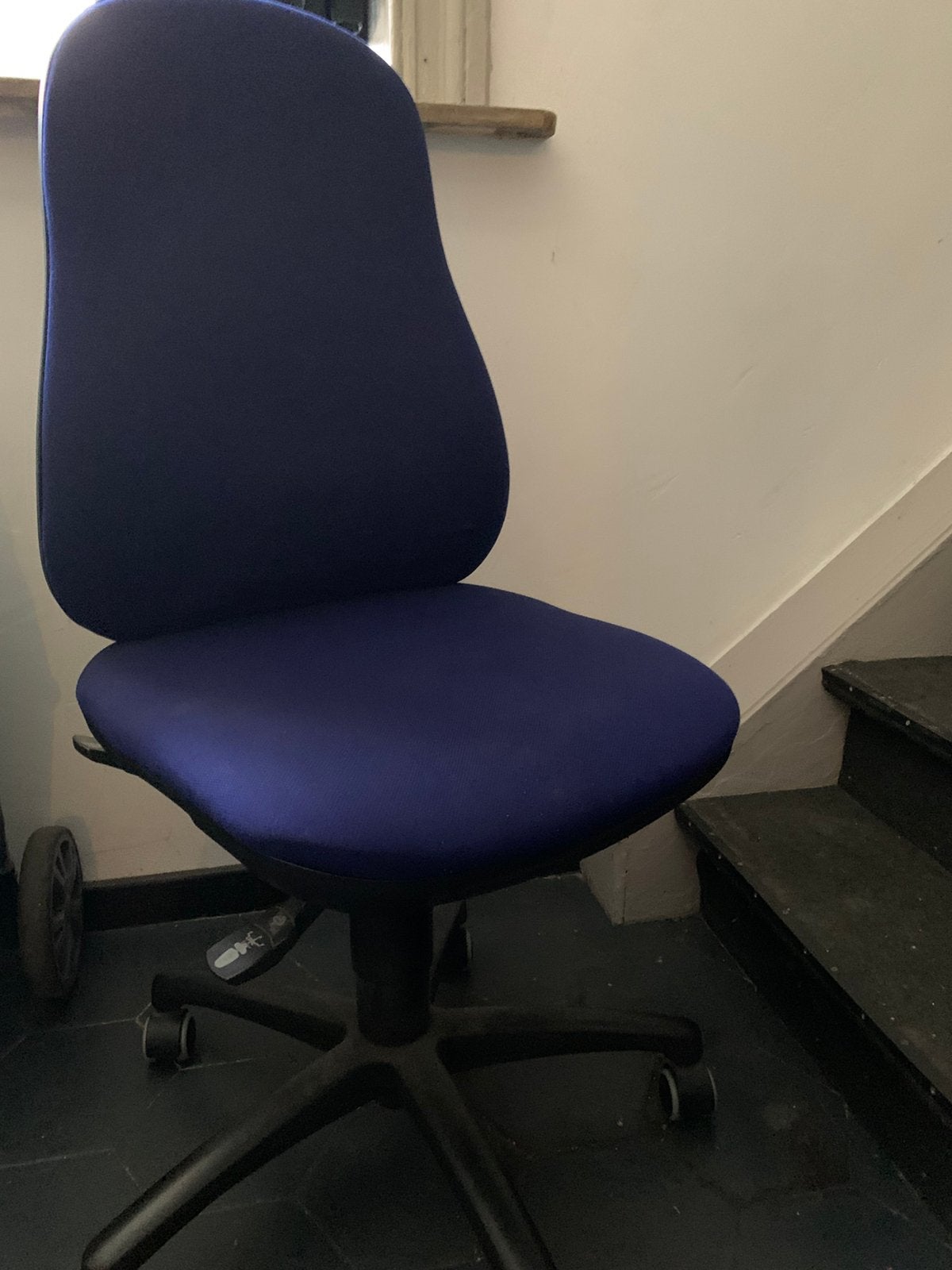 Verstelbare ergonomische bureaustoel op wielen, Blauw, Ophalen of Verzenden, Zo goed als nieuw, Bureaustoel