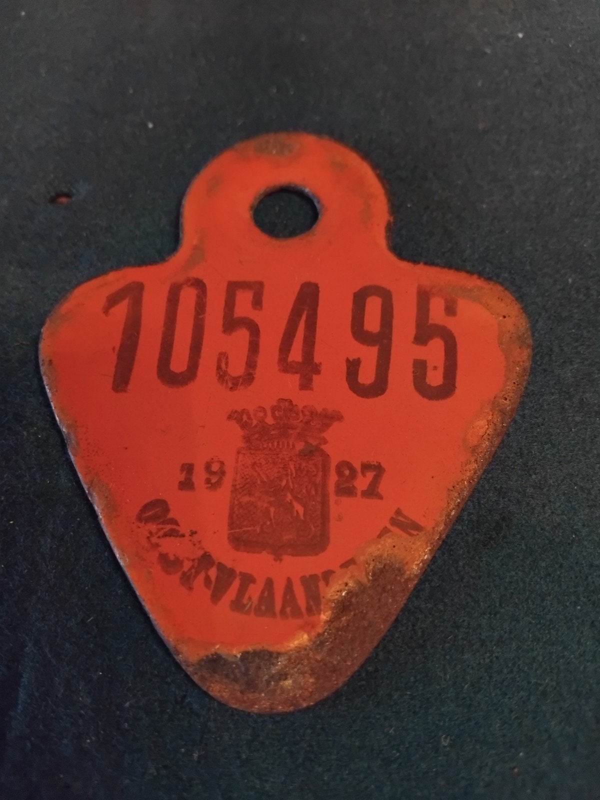 plaque de vélo en émail 1927, Enlèvement ou Envoi
