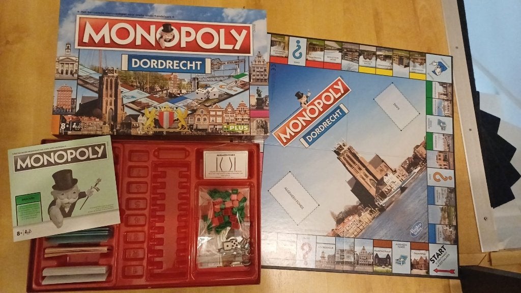 jeu de plateau NL Monopoly Dordrecht état neuf 2ème édition, 1 ou 2 joueurs, Enlèvement ou Envoi, Neuf, Monopoly