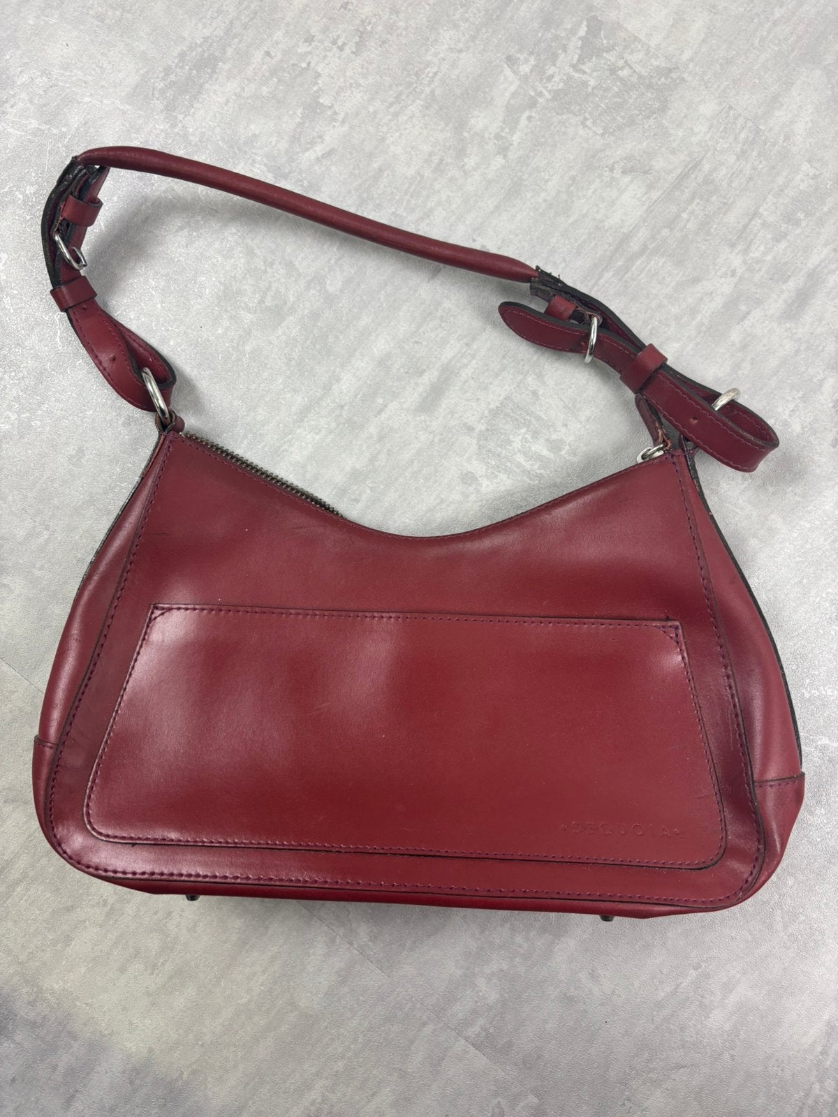 Sac Sequoia en cuir veritable, Enlèvement ou Envoi, Utilisé, Rouge, Sac à main