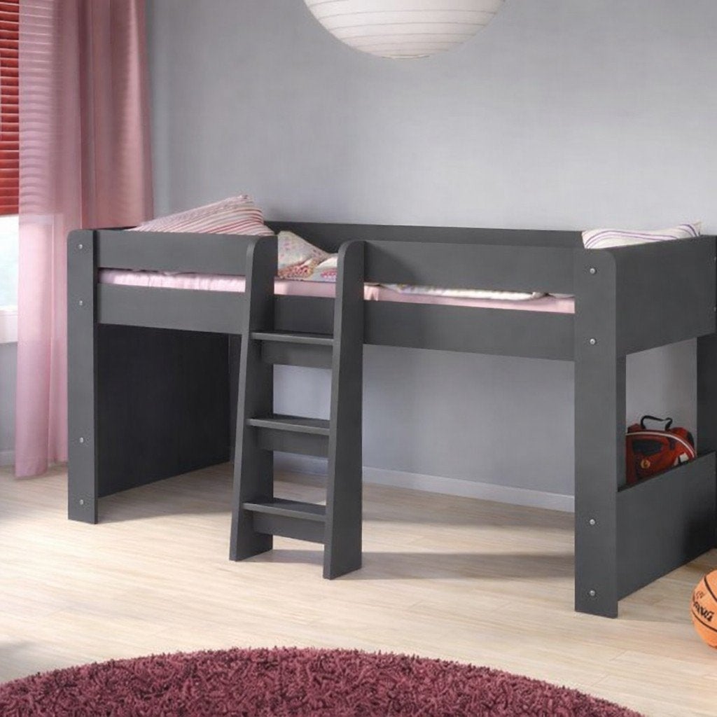 Mooie 1 persoons hoogslaper met trapje., Maison & Meubles, Chambre à coucher | Lits superposés & Lits mezzanines, 90 cm, 210 cm