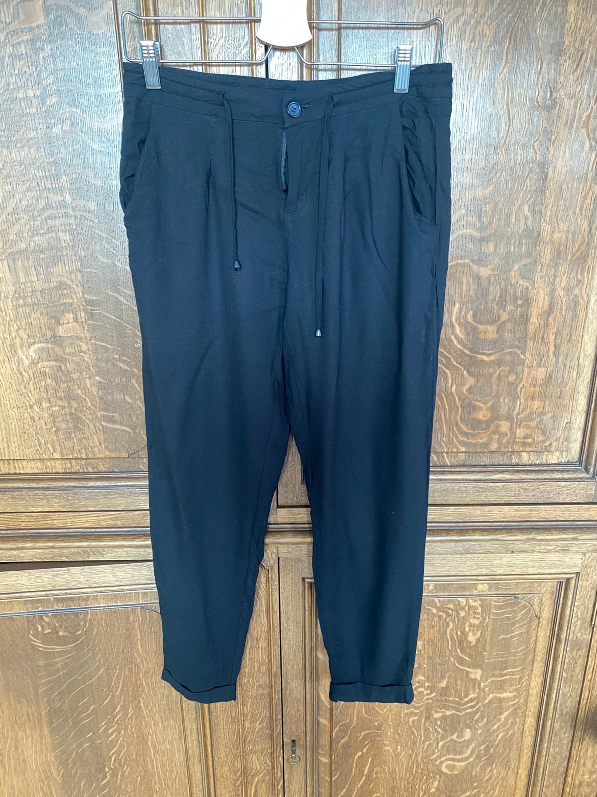 Pantalon noir fluide, viscose Sutherland, taille S, Kleding | Dames, Zwart, Ophalen of Verzenden, Zo goed als nieuw, Maat 36 (S)