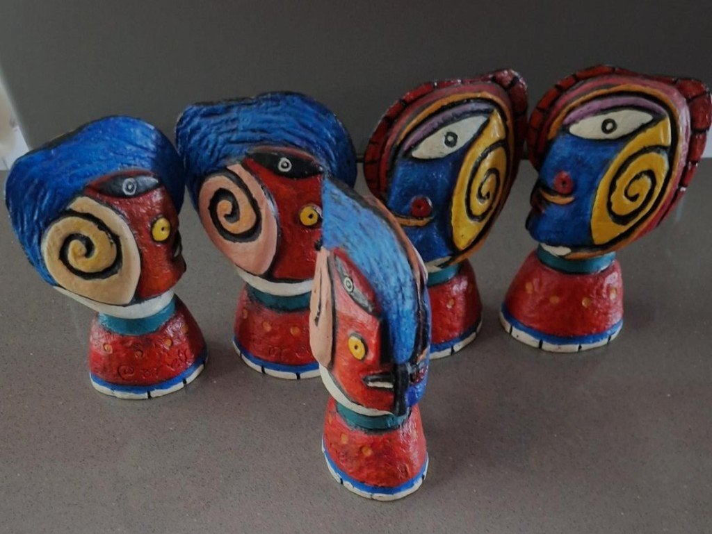 Clément Briels (1946), Antiquités & Art, Enlèvement ou Envoi, Multicolore, Autres matériaux, 14 cm