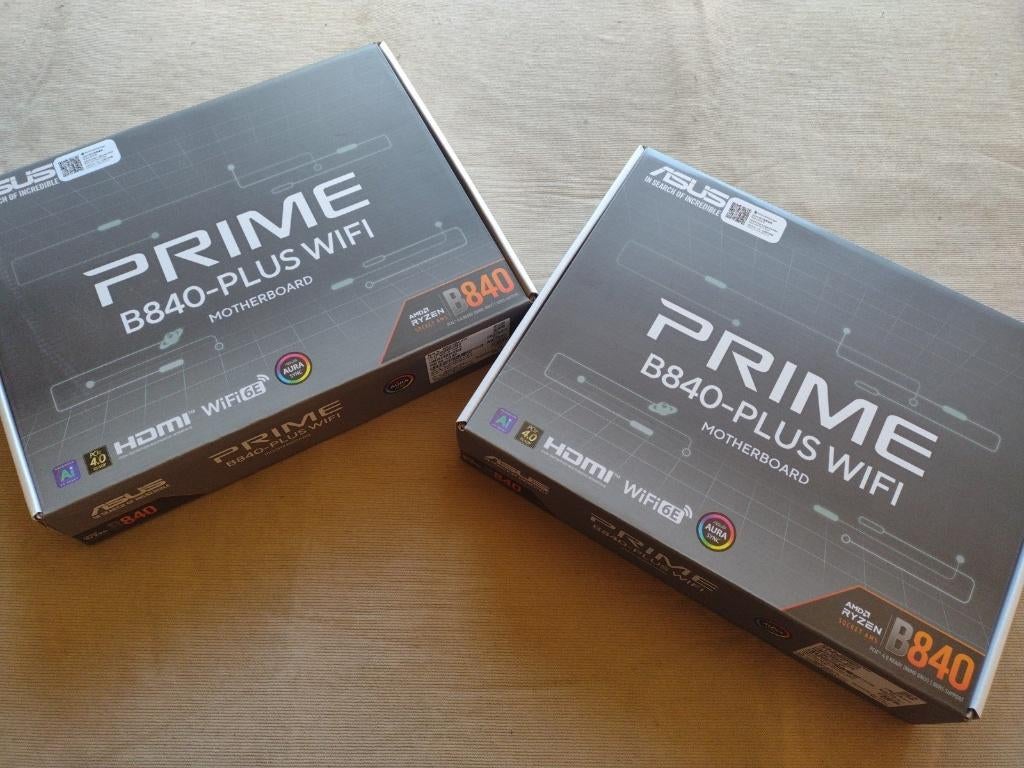 Asus Prime B840-plus wifi NIEUW IN DOOS GARANTIE TOT 2028, Informatique & Logiciels, Cartes mères, AMD, DDR3, Enlèvement