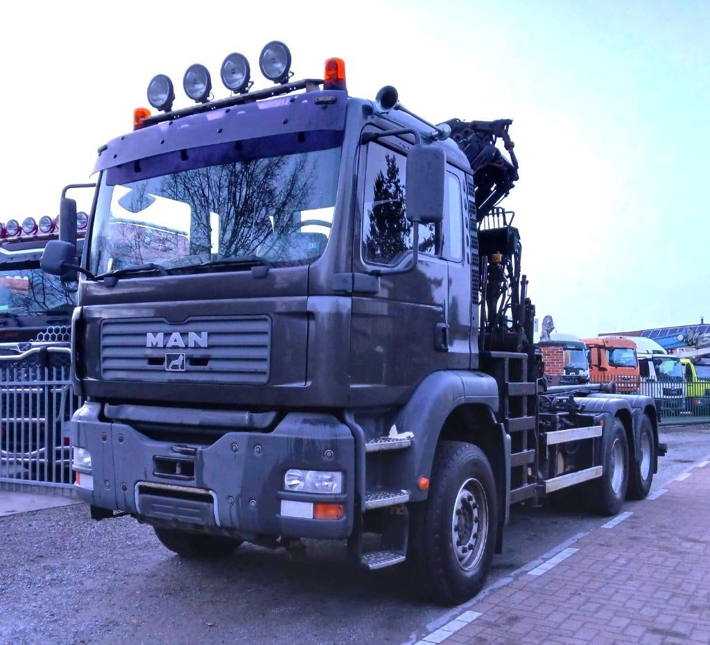 M.A.N. TGA 26.363 containersysteem + kraan Palfinger nr 33, Auto's, Vrachtwagens, MAN, Bedrijf, Te koop, Euro 3