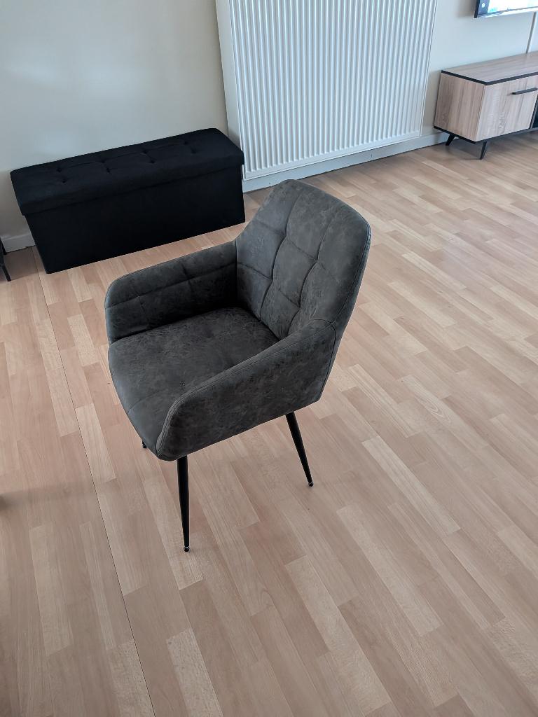 Chaises pour salle à manger, Enlèvement, Comme neuf, Gris, Cinq, Six Chaises ou plus