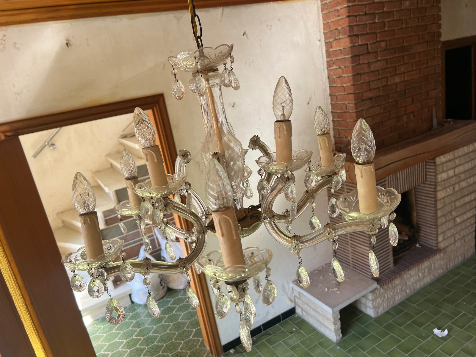 Lustre en verres, Maison & Meubles, Enlèvement, Comme neuf, Verre