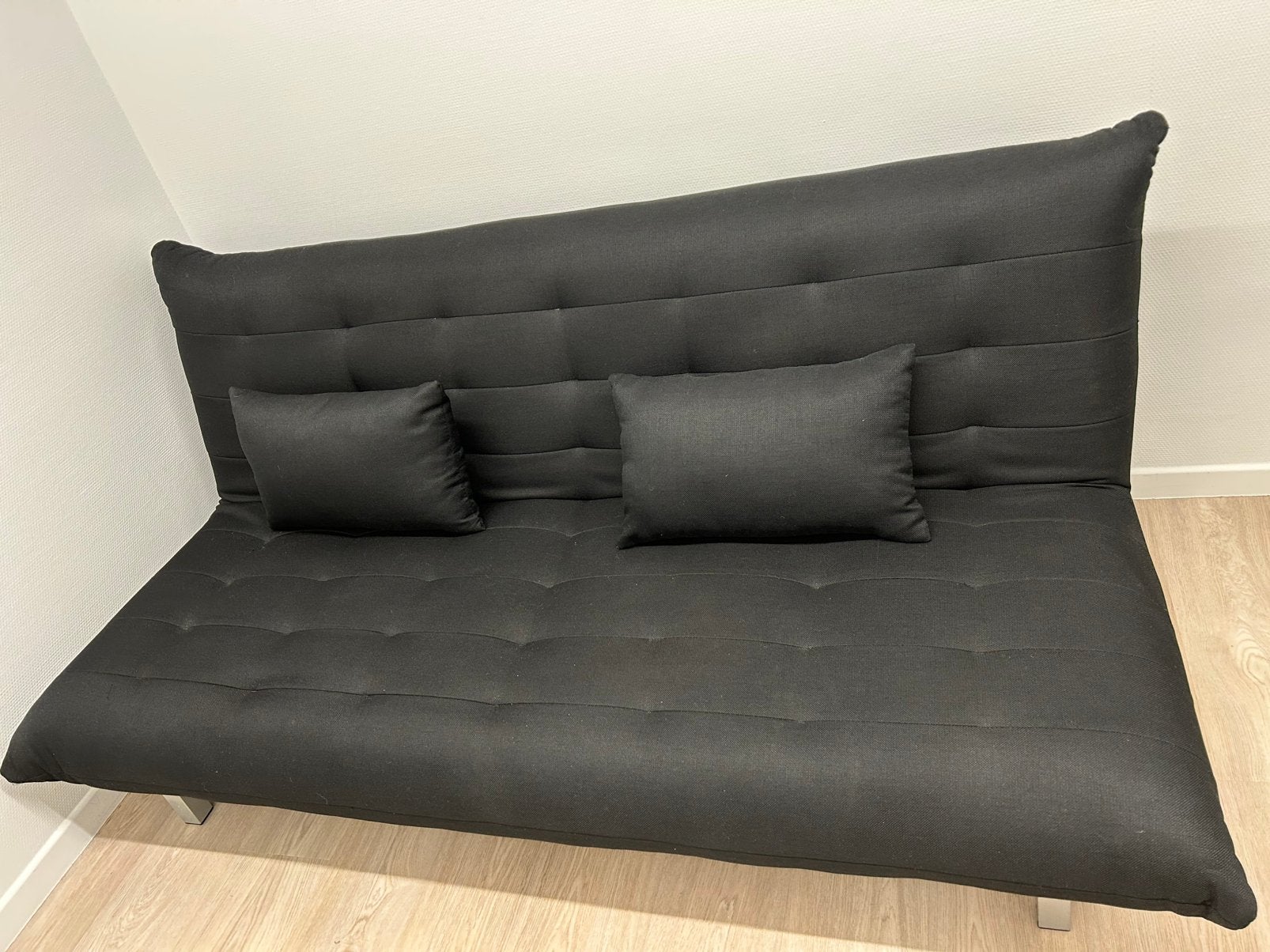 Canapé-lit/clic-clac avec housse NEUVE (La Redoute), Maison & Meubles, Queen size, Comme neuf, Enlèvement, Noir