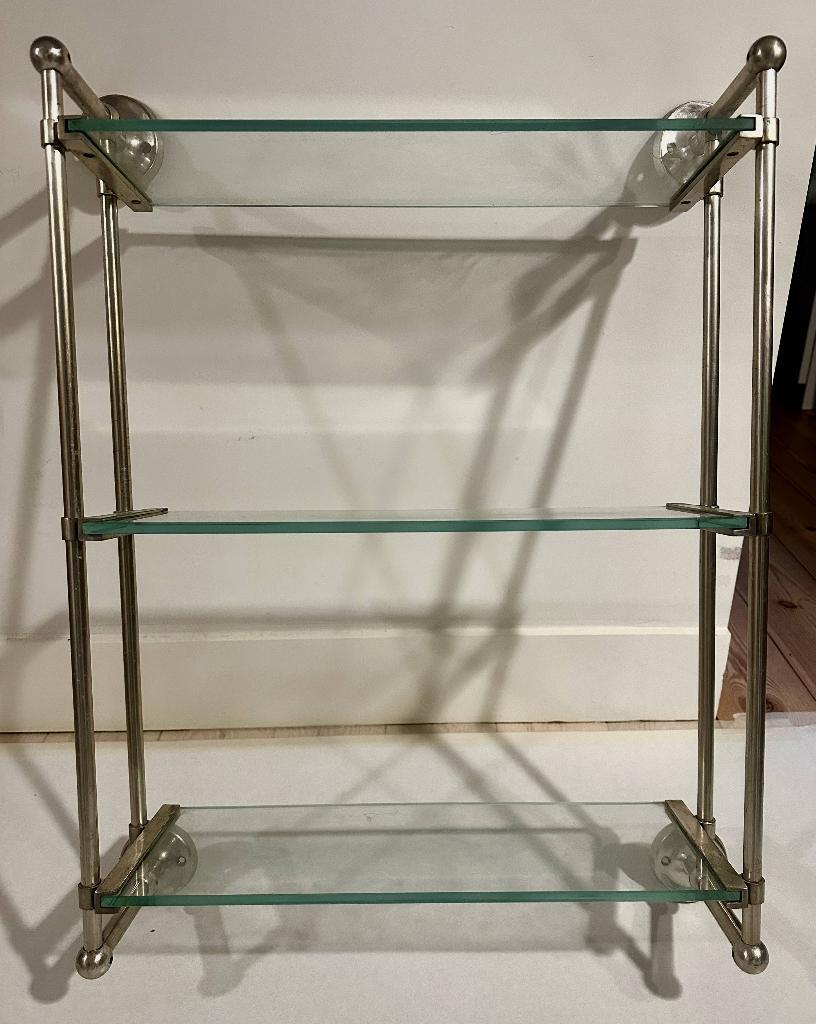 Étagère murale – verre et métal chromé, Maison & Meubles, Accessoires pour la Maison | Étagères, Enlèvement, Utilisé