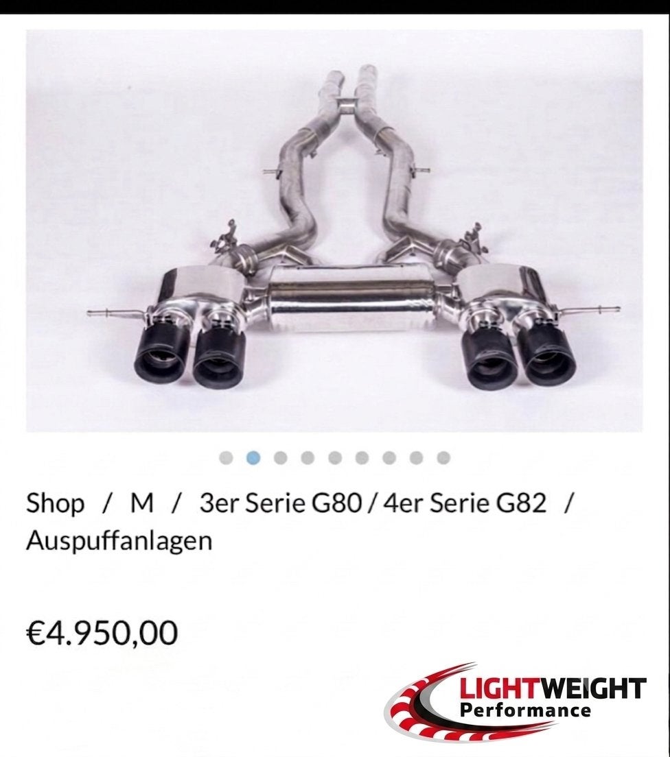 Lightweight Performance Uitlaat (ECE gekeurd) BMW M3/M4 G8x, Auto-onderdelen, Ophalen, BMW