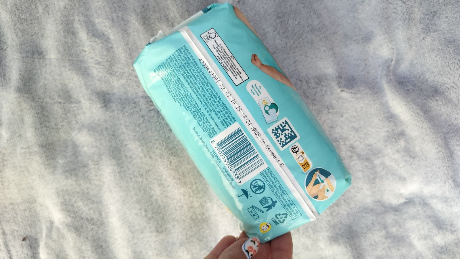 ongeopende pak pampers maat 1, Ophalen