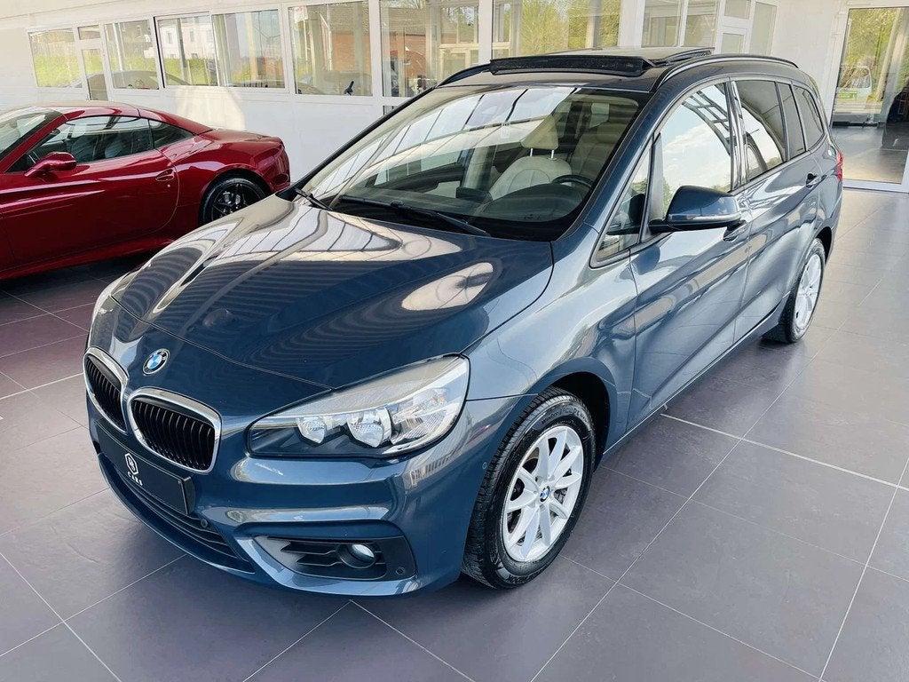BMW 2 Serie 216 dA * GARANTIE + TOIT PANO + CUIR + GPS *, Cuir, Argent ou Gris, 5 portes, Automatique